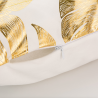 Fodera per cuscino decorativo - foglie dorate / motivo geometrico - 45 cm * 45 cm