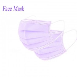 Masques visage / bouche jetables - 3 couches - anti-poussière - antibactérien - violet