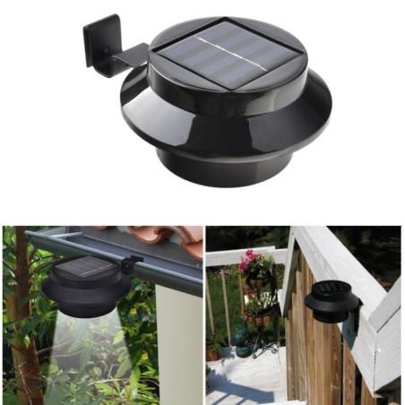 Lampe solaire de jardin / clôture - lampe étanche - 3 LED