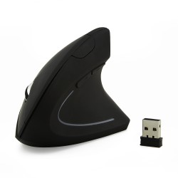 Mouse wireless verticale ergonomico - USB - ottico - 1600 DPI 6D - con luce LED