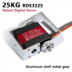 25kg / RDS3225 - servo digitale robot - arduino - ingranaggio in metallo - con montaggio a U diritto lungo / corto