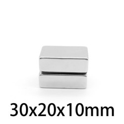 N35 - magnete al neodimio - forte blocco rettangolare - 30mm * 20mm * 10mm