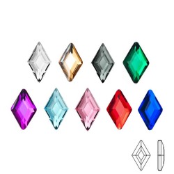 Losange cristal multicolore - déco ongle - 20 pièces