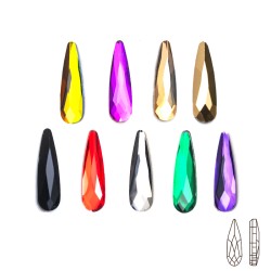 Multicolored crystal tear drops - nail decoration - 20 piecesNail stickers