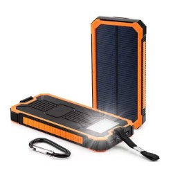 Batterie externe solaire - chargeur de batterie - double USB - étanche - 20000mAh
