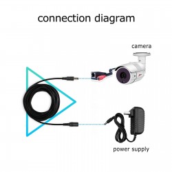 Power extension DC cable - HD - 5.5mm * 2.1mm - for security cameraSecurity cameras