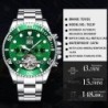 TEVISE - elegante orologio automatico - acciaio inossidabile - impermeabile - argento/nero