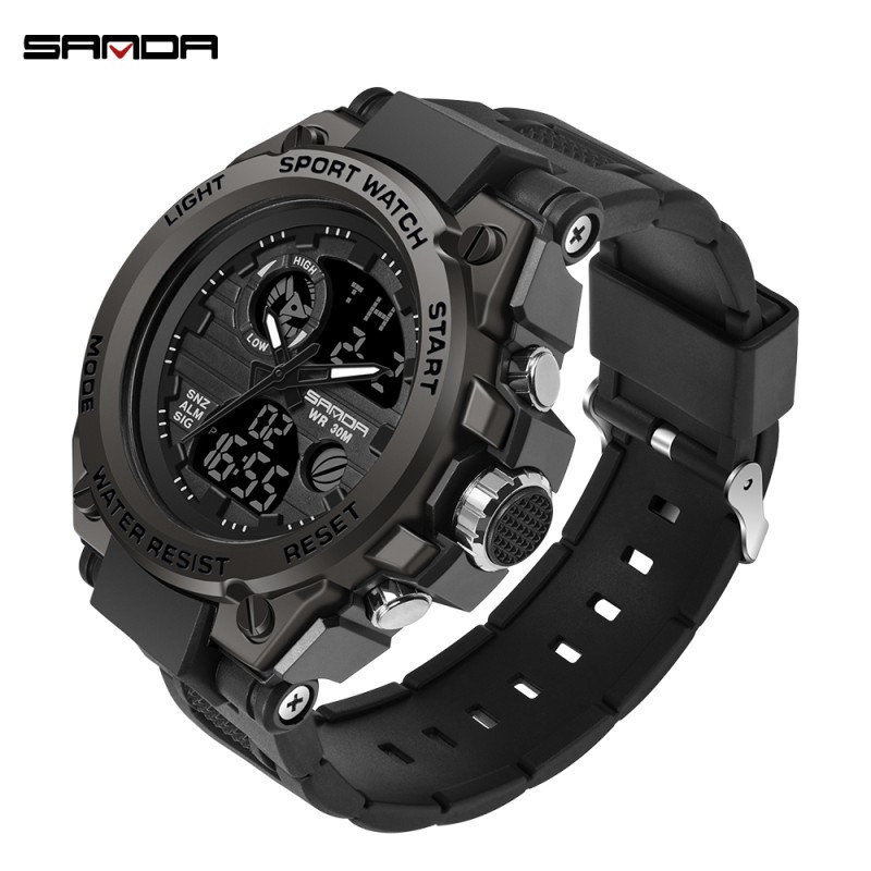 SANDA - orologio sportivo al quarzo - luminoso - impermeabile