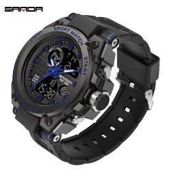 SANDA - montre de sport à quartz - lumineuse - étanche