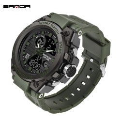 SANDA - orologio sportivo al quarzo - luminoso - impermeabile