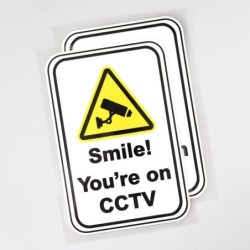 Warning sticker - SMILE! YOU ARE ON CCTVSecurity cameras