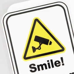 Warning sticker - SMILE! YOU ARE ON CCTVSecurity cameras