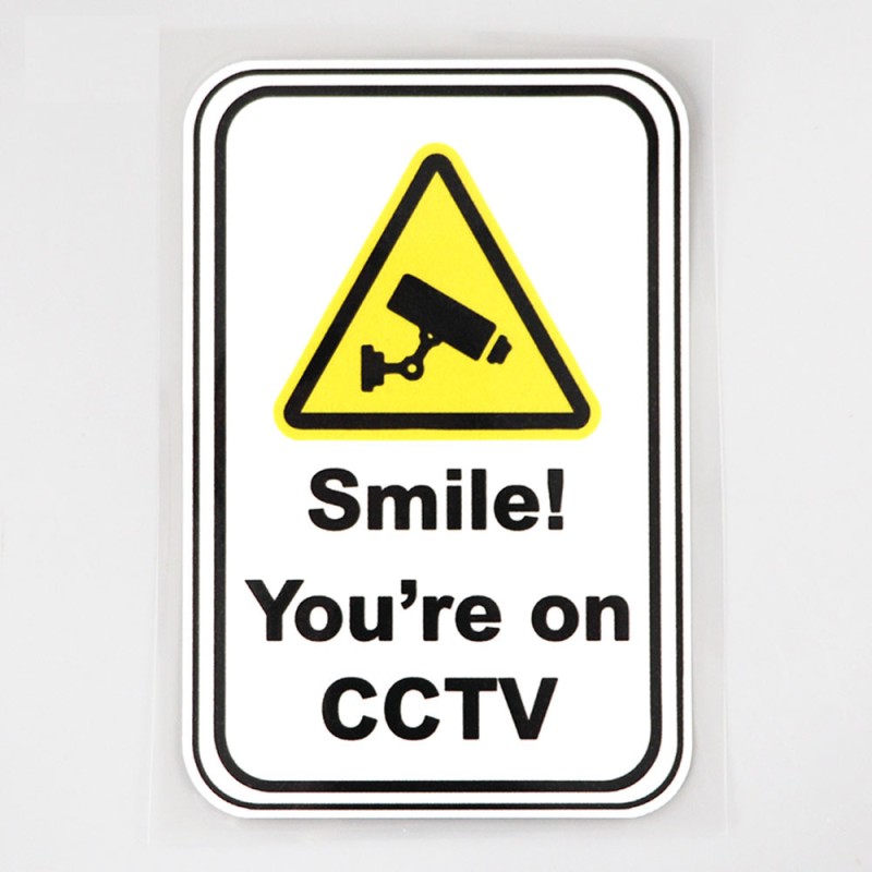 Warning sticker - SMILE! YOU ARE ON CCTVSecurity cameras