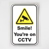 Warning sticker - SMILE! YOU ARE ON CCTVSecurity cameras