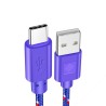 Câble tressé en nylon - données / synchronisation / charge rapide - USB Type C