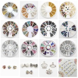 Decorazione nail art - ruota con rivetti / stile mare / strass