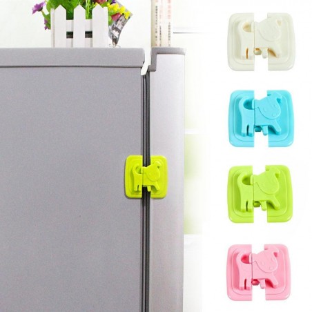 Serrure de sécurité armoire / réfrigérateur - boucle anti-pincement - sécurité enfants