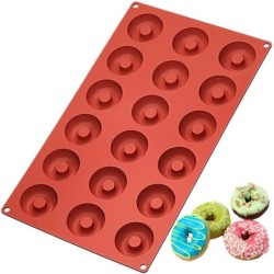 Silicone donut mold - non-stick baking tray - 18 holesBakeware