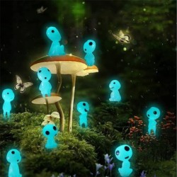 Spiriti degli alberi luminosi - mini fantasmi - decorazione da giardino - blu - 10 pezzi