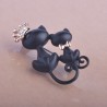 Mother and daughter cat - crystal crown - broochBrooches