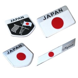 Adesivo per auto in alluminio - emblema - bandiera del Giappone