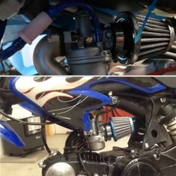 Carburatore moto universale - pulitore filtro aria - tubo aspirazione - testa a fungo