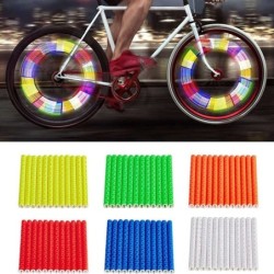 Bicycle wheel spokes lights - reflective tubes - 12 piecesBicycle