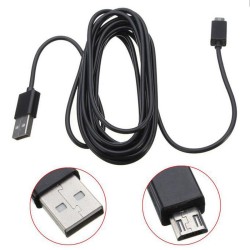 Chargeur micro USB - câble - pour manette PS4 DualShock 4 / Xbox One - 3M