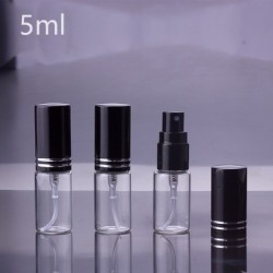 Contenitore per profumo - bottiglia di vetro vuota - con atomizzatore - 5ml / 10 ml / 15 ml - 100 pezzi
