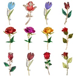 Broche en forme de fleurs - roses / tulipes