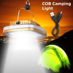Lampe de camping LED COB - lanterne solaire - avec crochet de suspension