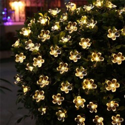 Luce solare - stringa LED - ghirlanda - decorazione natalizia - fiori