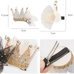 Decorative hair clip - swan - crownHair clips