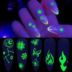 Autocollants décoratifs pour ongles lumineux