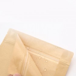 Brown kraft paper - zip-lock bags - with clear window - 50 piecesStorage Bags