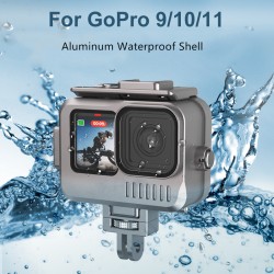 Custodia in alluminio per GoPro 9 - 10 -11 - impermeabile - subacquea 40M - protezione