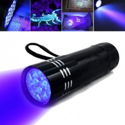 Mini lampe de poche UV - étanche - 9 LED