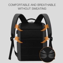 Trendy laptop bag - backpack - with USB charging port - waterproofBackpacks
