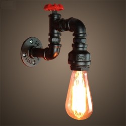 Tubo industriale americano - lampada da parete in ferro