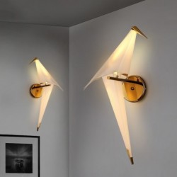 Lampada da parete a LED - design uccello di carta origami
