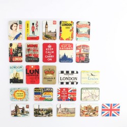 Regno Unito/Inghilterra - Magneti per il frigo in stile britannico - set da 24 pezzi