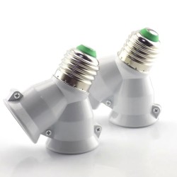E27 vers E27 - 1 à 2 lampes - culot - convertisseur - répartiteur - adaptateur - ignifuge