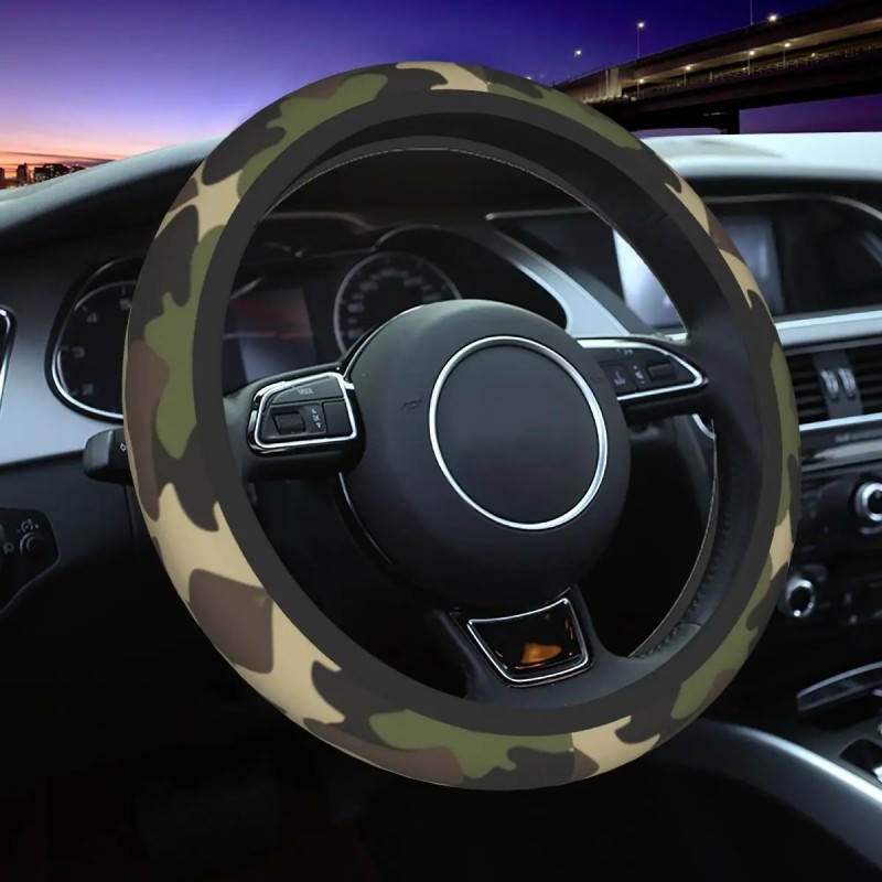 Anti-slip car steering wheel cover - camouflage printSteering wheel covers