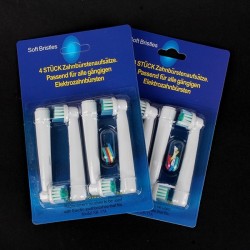 Tête de brosse à dents électrique - pour Oral B 3D - 4 pièces