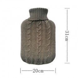 Soft knitted flannel - cover for hot water bottle - 2000mlHealth & Beauty