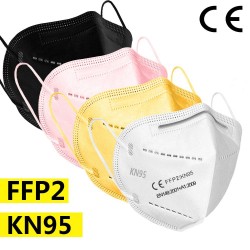 KN95 - FFP2 - maschera viso/bocca - filtro a 5 strati