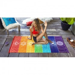 Rainbow Chakra - serviette murale - couverture rayée