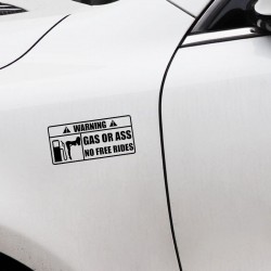 Gas Or Ass - vinyl car sticker 15 * 7 cmStickers