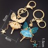 Crystal angel with a star - keyringKeyrings