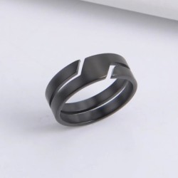 Bague en acier inoxydable pour homme et femme - design tendance